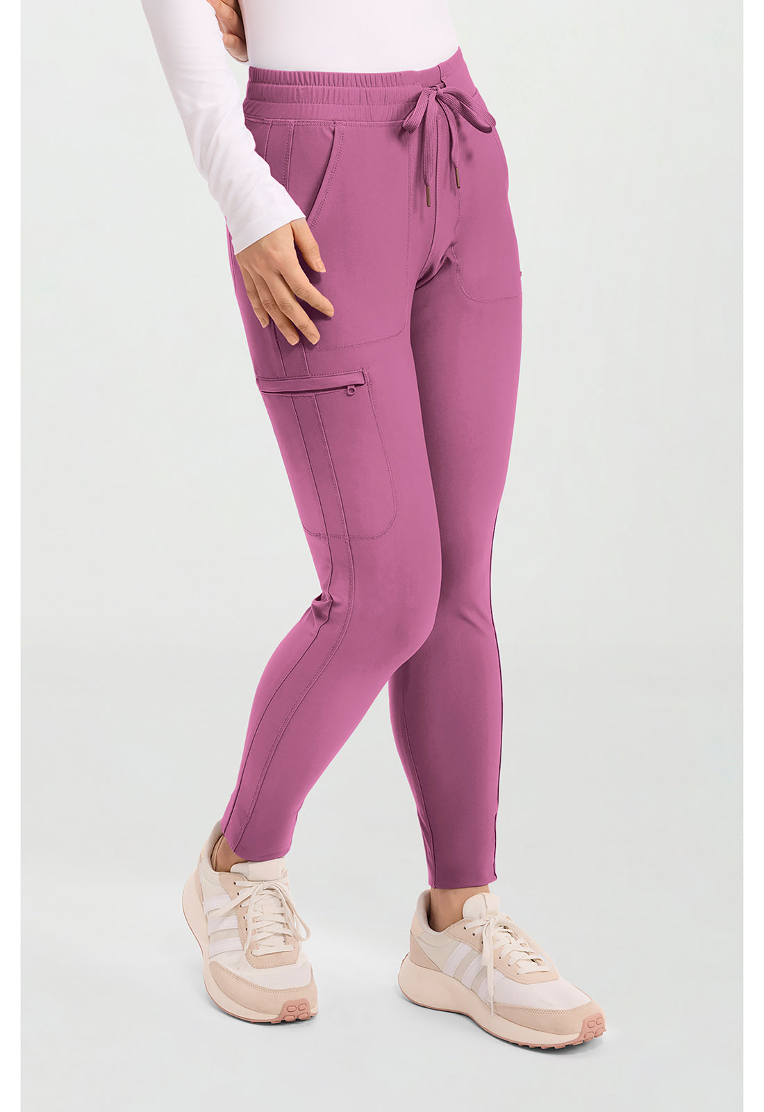 Form CK095 Women's Mid Rise Tapered Leg Drawstring Scrub Pants image 5