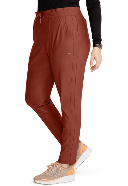 Form CK095 Mid Rise Tapered Leg Drawstring Pants MASALA Model Image Right Side | Cherokee