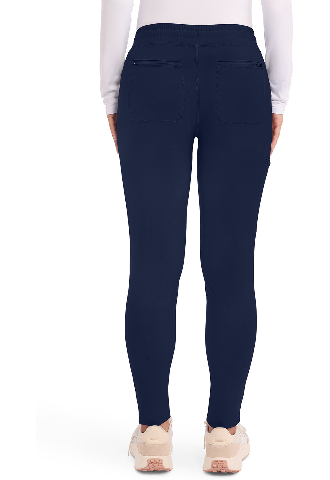 Form CK095 Women's Mid Rise Tapered Leg Drawstring Scrub Pants Navy