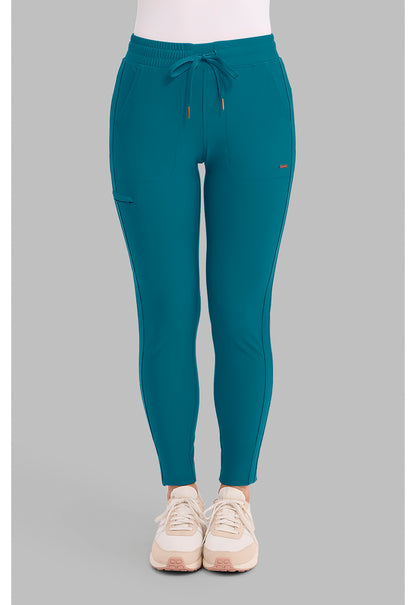 Form CK095 Women's Mid Rise Tapered Leg Drawstring Scrub Pants Paradise Cove