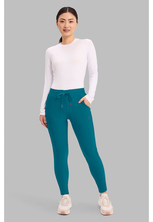 Form CK095 Women's Mid Rise Tapered Leg Drawstring Scrub Pants Paradise Cove