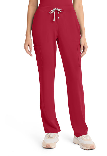 Achieve CK096 Women's 5 Pocket Straight Leg Pant Red