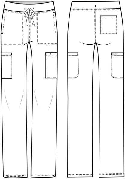 Achieve CK096 Women's 5-Pocket Straight Leg Scrub Pants True Coral