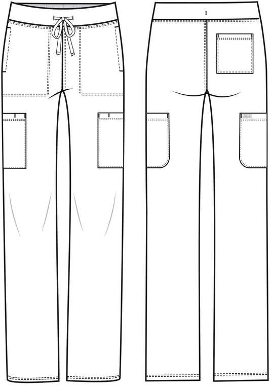 Achieve CK096 Women's 5 Pocket Straight Leg Pant White Image 6