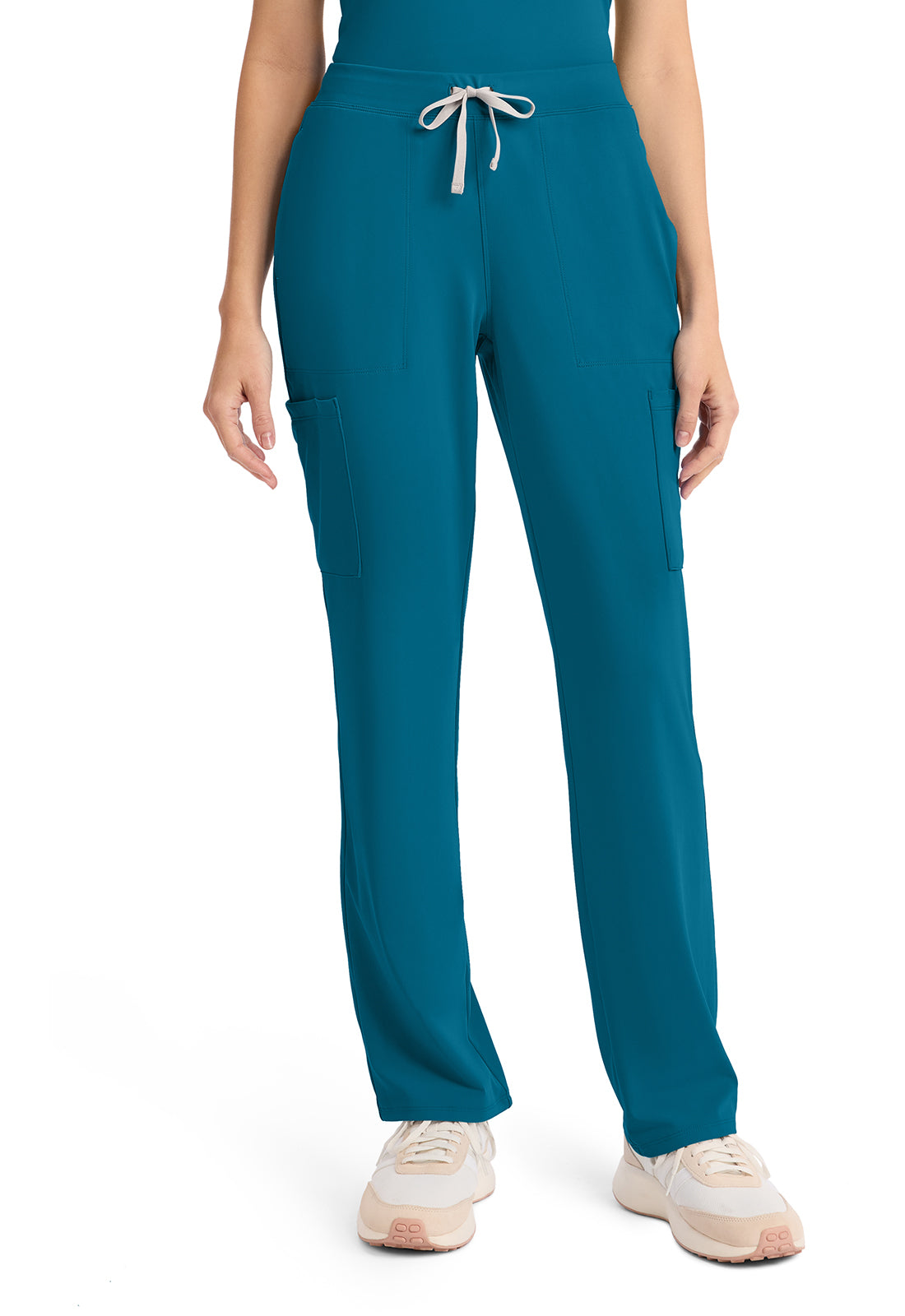 Achieve CK096 Women's 5 Pocket Straight Leg Pant Caribbean Blue Image 1