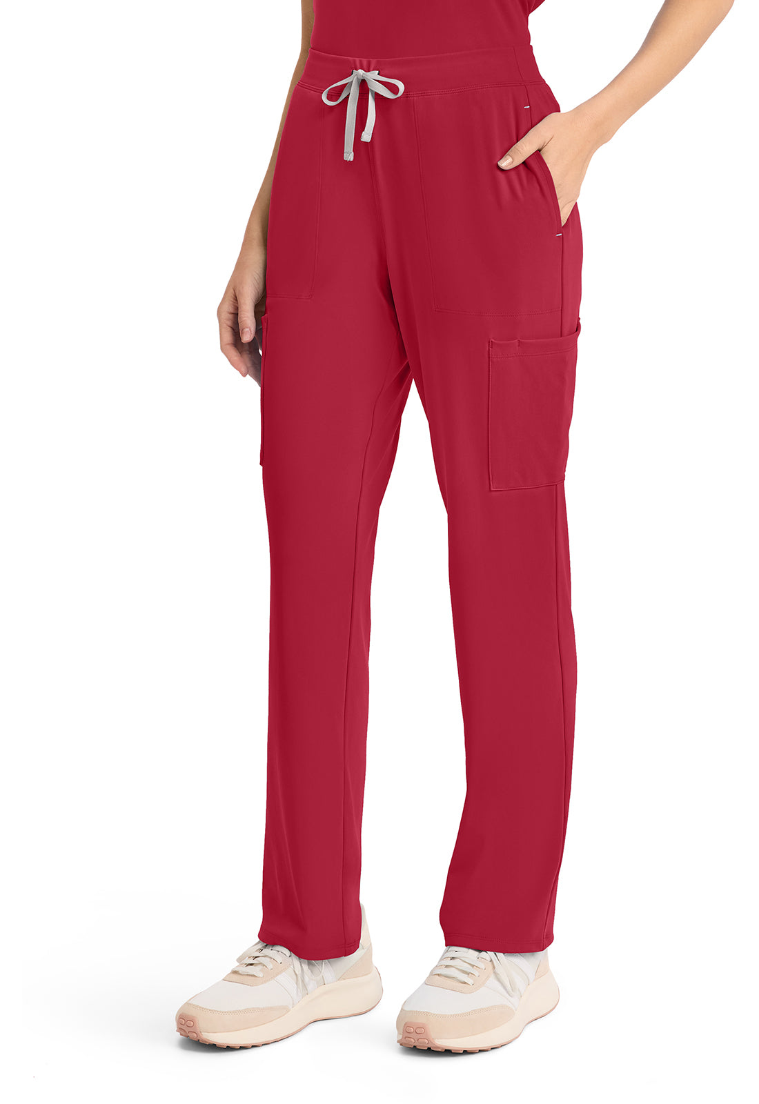 Achieve CK096 Women's 5 Pocket Straight Leg Pant Red Image 3