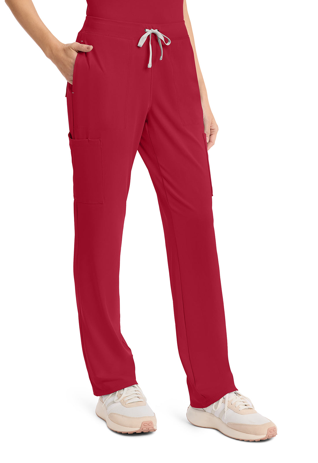 Achieve CK096 Women's 5 Pocket Straight Leg Pant Red Image 5