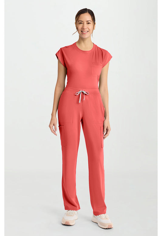 Achieve CK096 Women's 5-Pocket Straight Leg Scrub Pants image 2