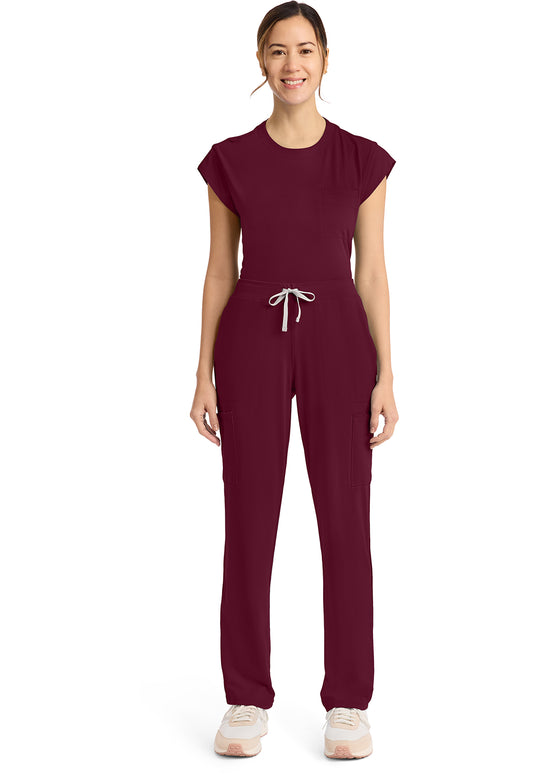 Achieve CK096 Women's 5 Pocket Straight Leg Pant Wine Image 2