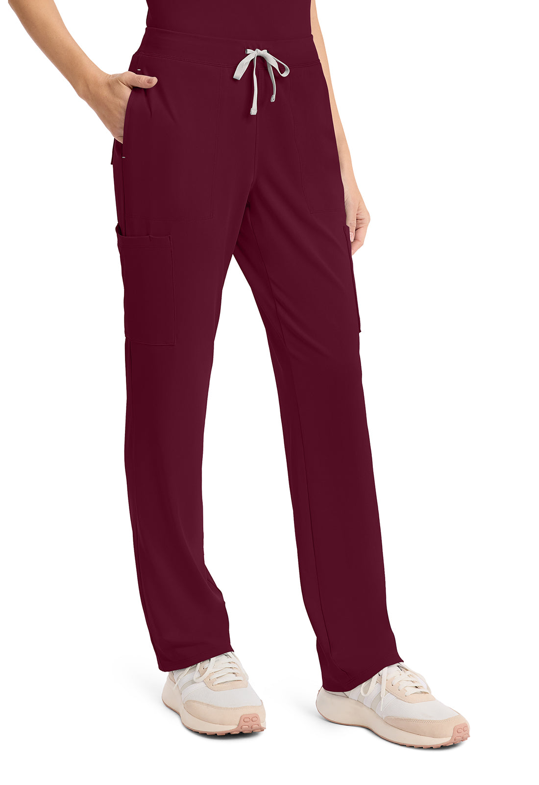 Achieve CK096 Women's 5 Pocket Straight Leg Pant Wine Image 5