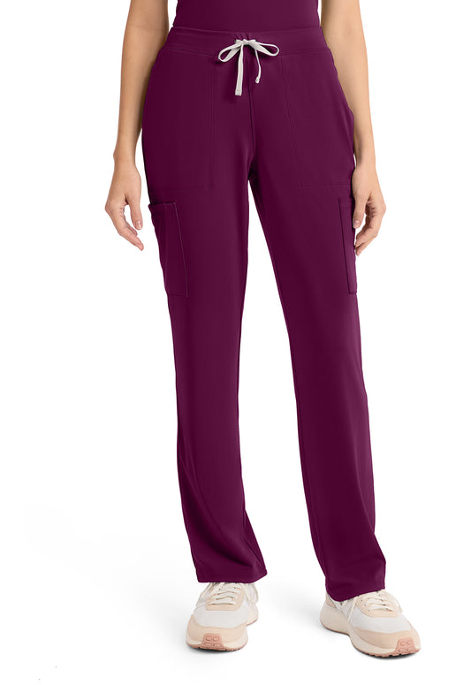 Achieve CK096 Women's 5 Pocket Straight Leg Pant Wild Mulberry Image 1