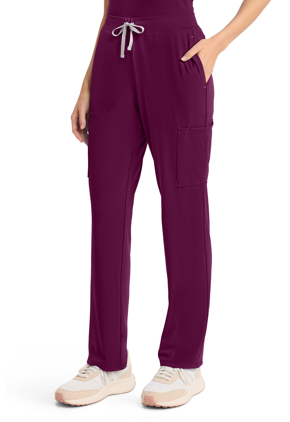 Achieve CK096 Women's 5 Pocket Straight Leg Pant Wild Mulberry Image 3