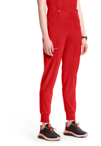 Classics CK110A Mid Rise Jogger Red Model Image Left Side | Infinity