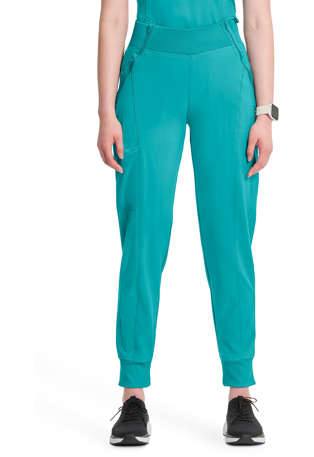 Classics CK110A Mid Rise Jogger Teal Blue Model Image Front | Infinity