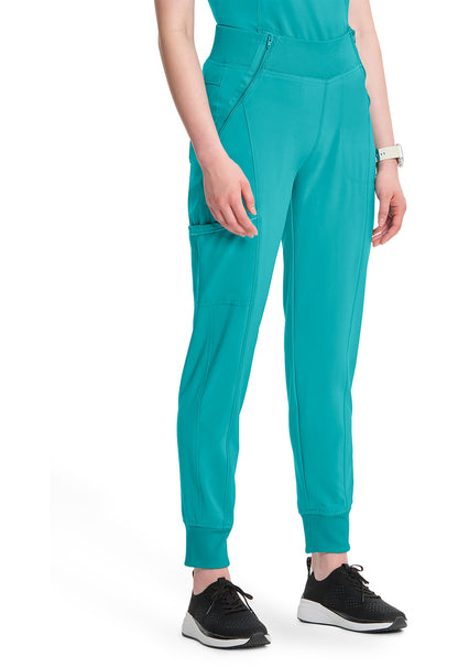 Classics CK110A Mid Rise Jogger Teal Blue Model Image Left Side | Infinity