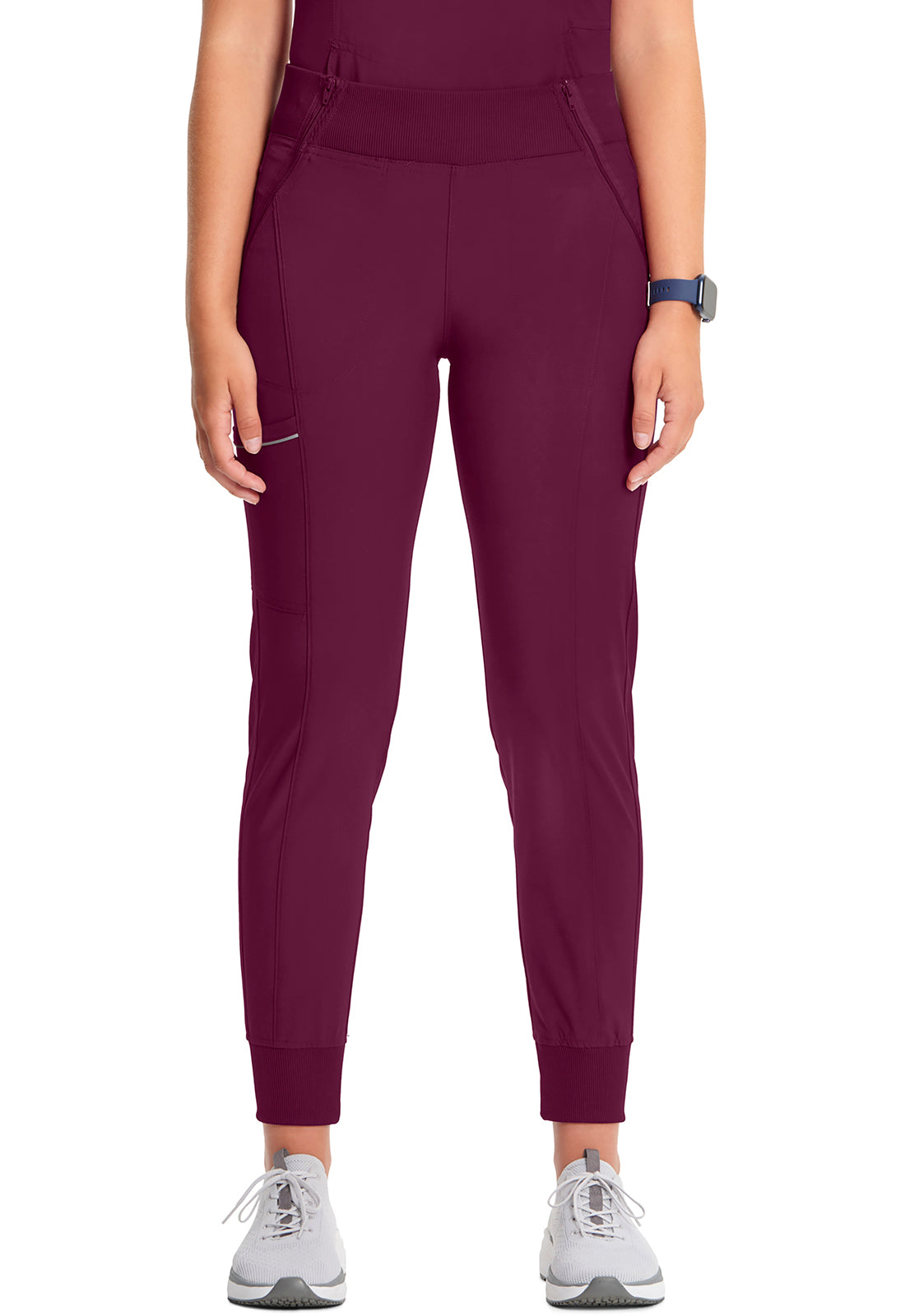 Classics CK110A Mid Rise Jogger Wine Model Image Front | Infinity