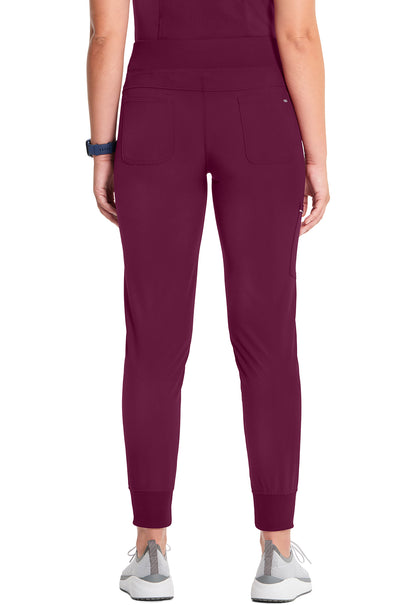 Classics CK110A Mid Rise Jogger Wine Model Image Back | Infinity