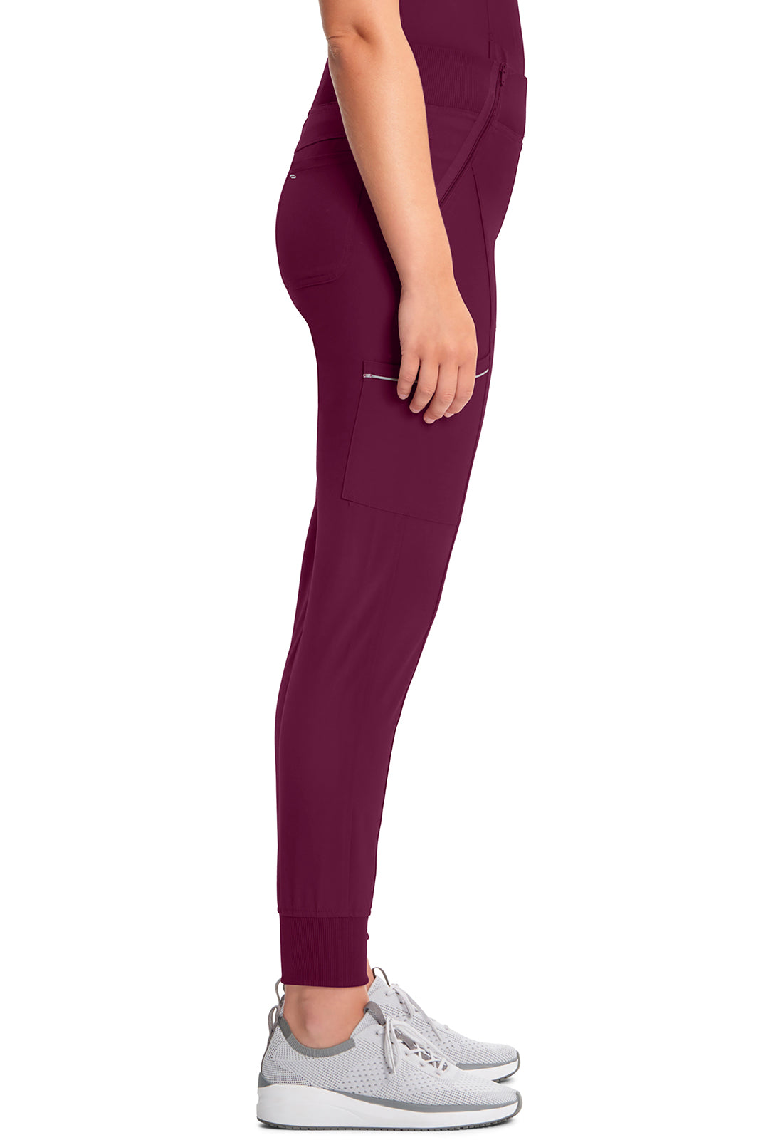 Classics CK110A Mid Rise Jogger Wine Model Image Right Side | Infinity