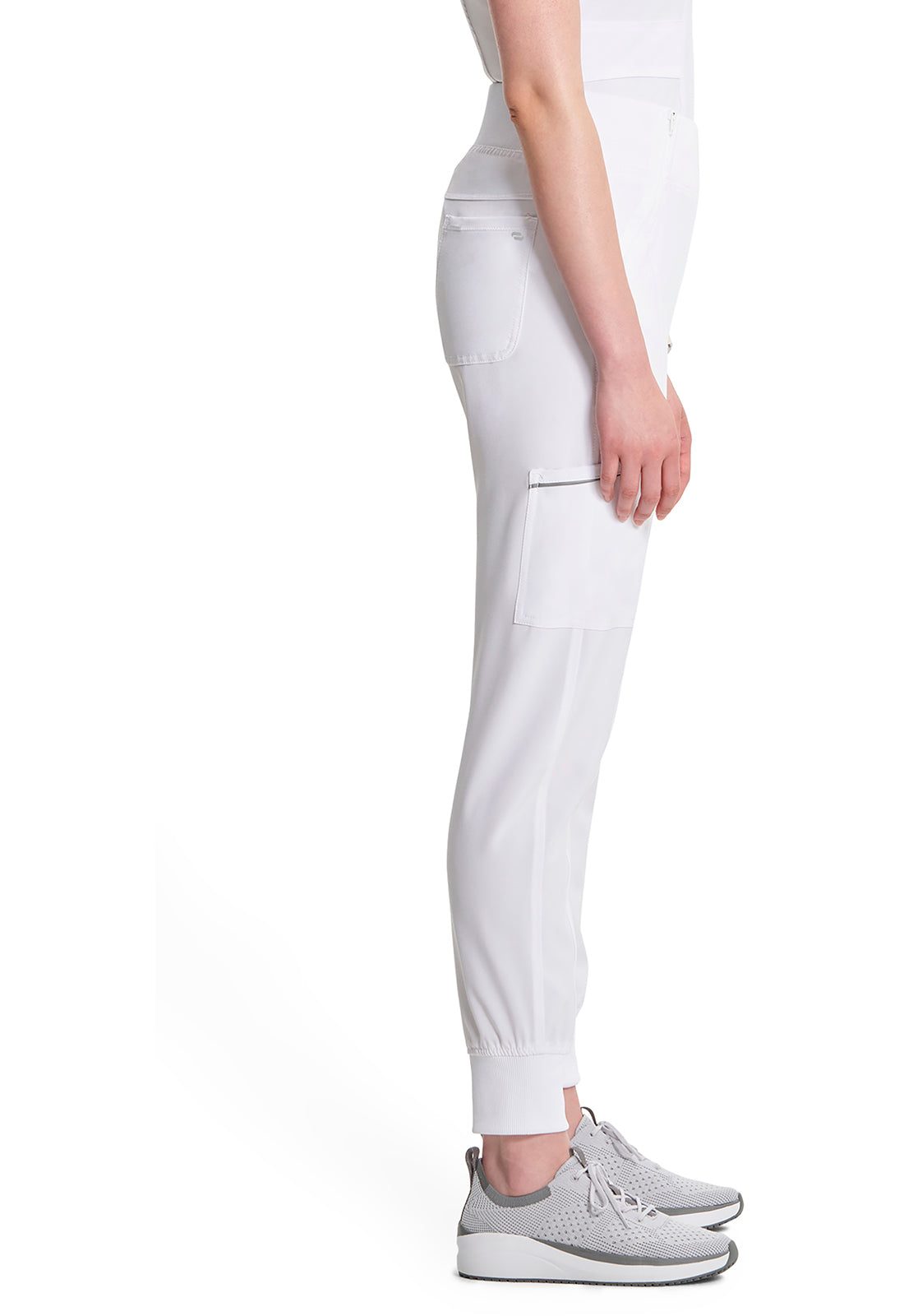 Classics CK110A Mid Rise Jogger White Model Image Right Side | Infinity