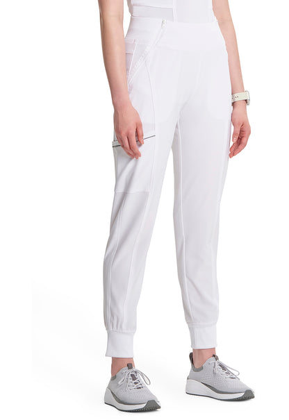 Classics CK110A Mid Rise Jogger White Model Image Left Side | Infinity