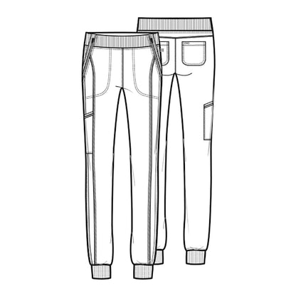Infinity CK110A Women's Mid Rise Scrub Joggers Black