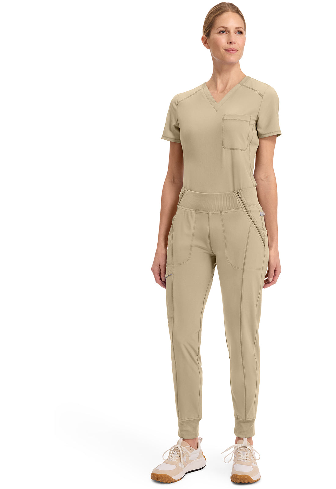 Infinity CK110A Women's Mid Rise Scrub Joggers Khaki
