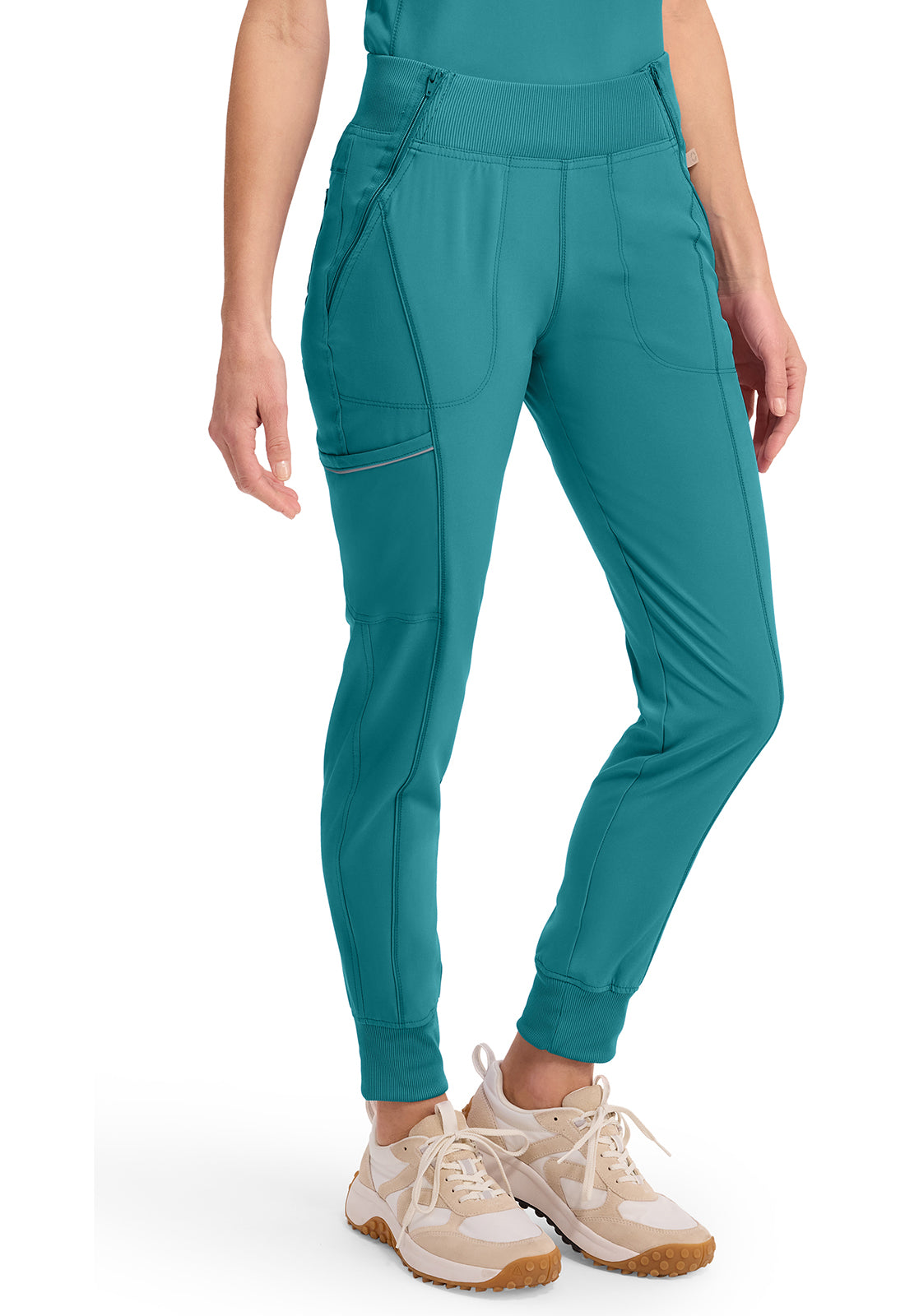 Infinity CK110A Women's Mid Rise Scrub Joggers Teal Blue