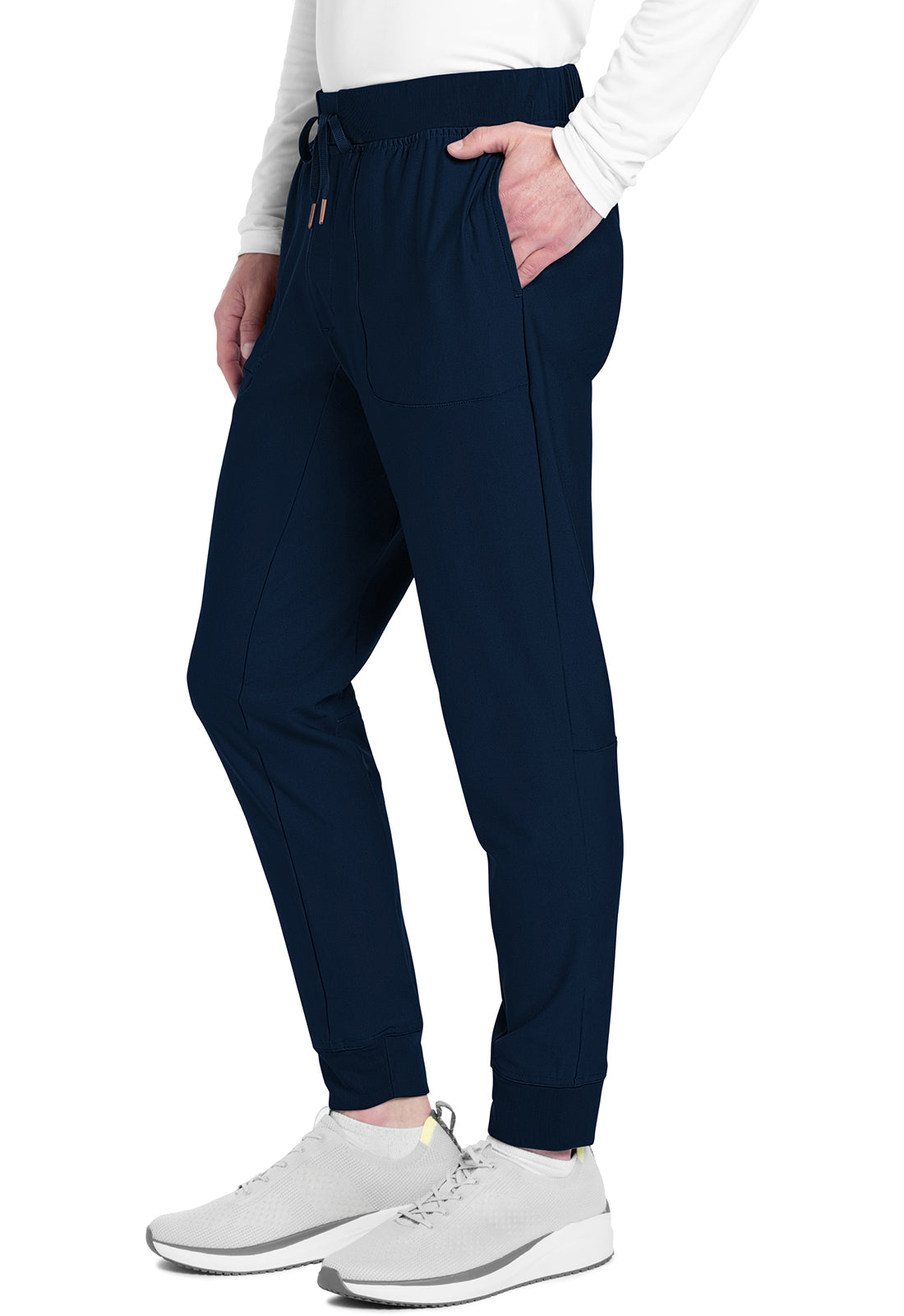 Form CK112 Men's Mid Rise Jogger Navy Model Image Right Side | Cherokee