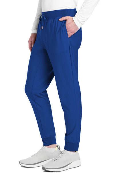 Form CK112 Men's Mid Rise Jogger Royal Model Image Right Side | Cherokee