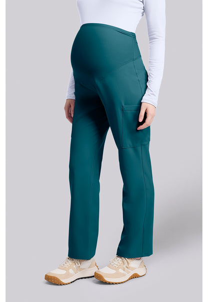 Workwear Originals Ultra CK118A Women's Maternity slim leg Scrub Pants Caribbean Blue