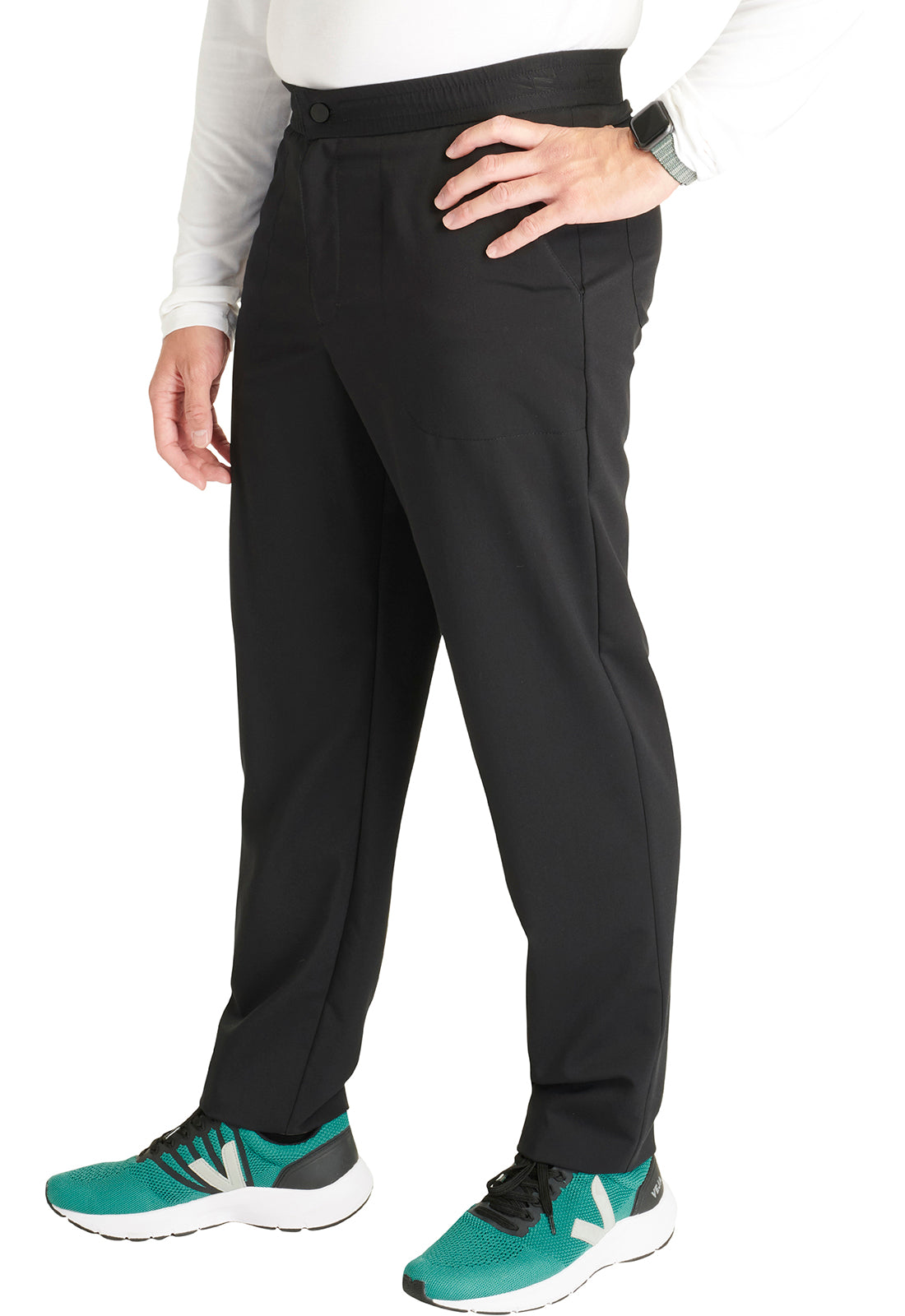 Atmos CK131A Men's Tapered Leg Pants Black Model Image Right Side | Cherokee