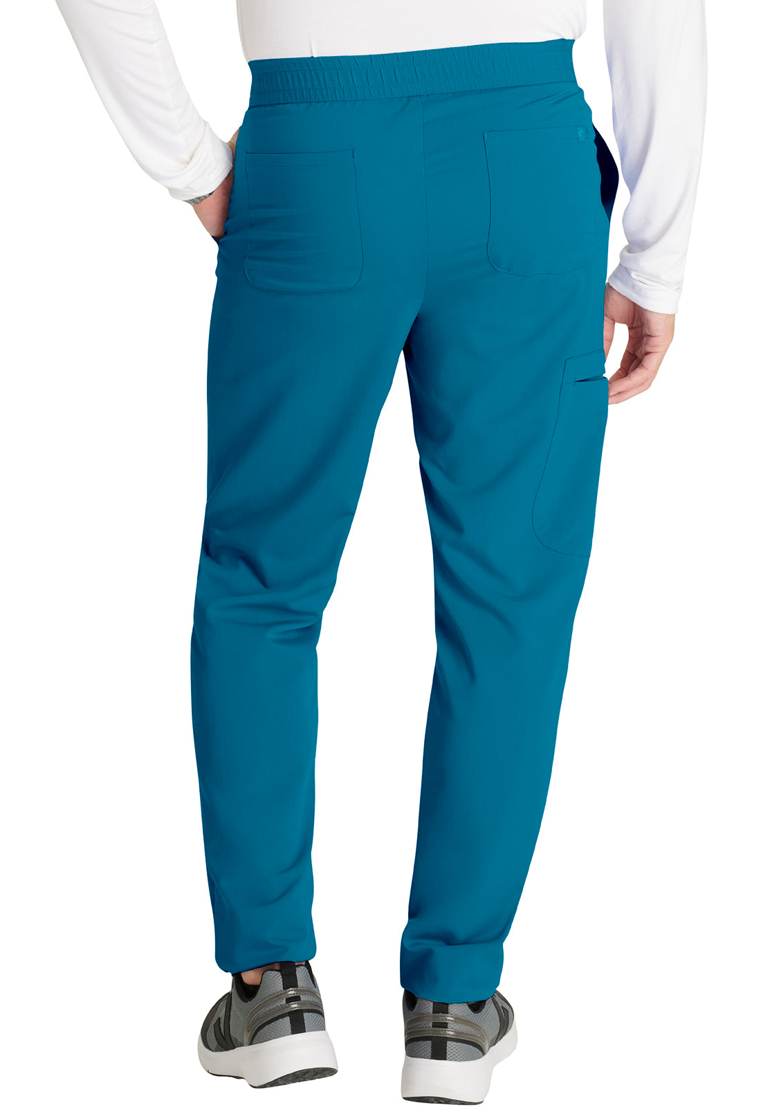 Atmos CK131A Men's Tapered Leg Pants Caribbean Blue Model Image Back | Cherokee