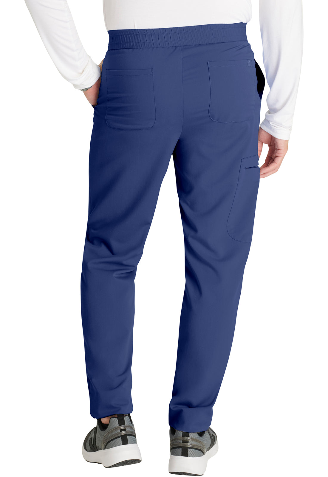 Atmos CK131A Men's Tapered Leg Pants Navy Model Image Back | Cherokee