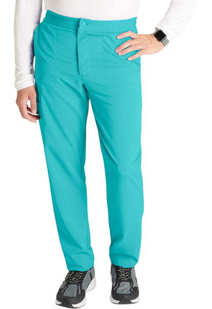 Atmos CK131A Men's Tapered Leg Pants Teal Blue Model Image Front | Cherokee