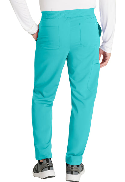 Atmos CK131A Men's Tapered Leg Pants Teal Blue Model Image Back | Cherokee