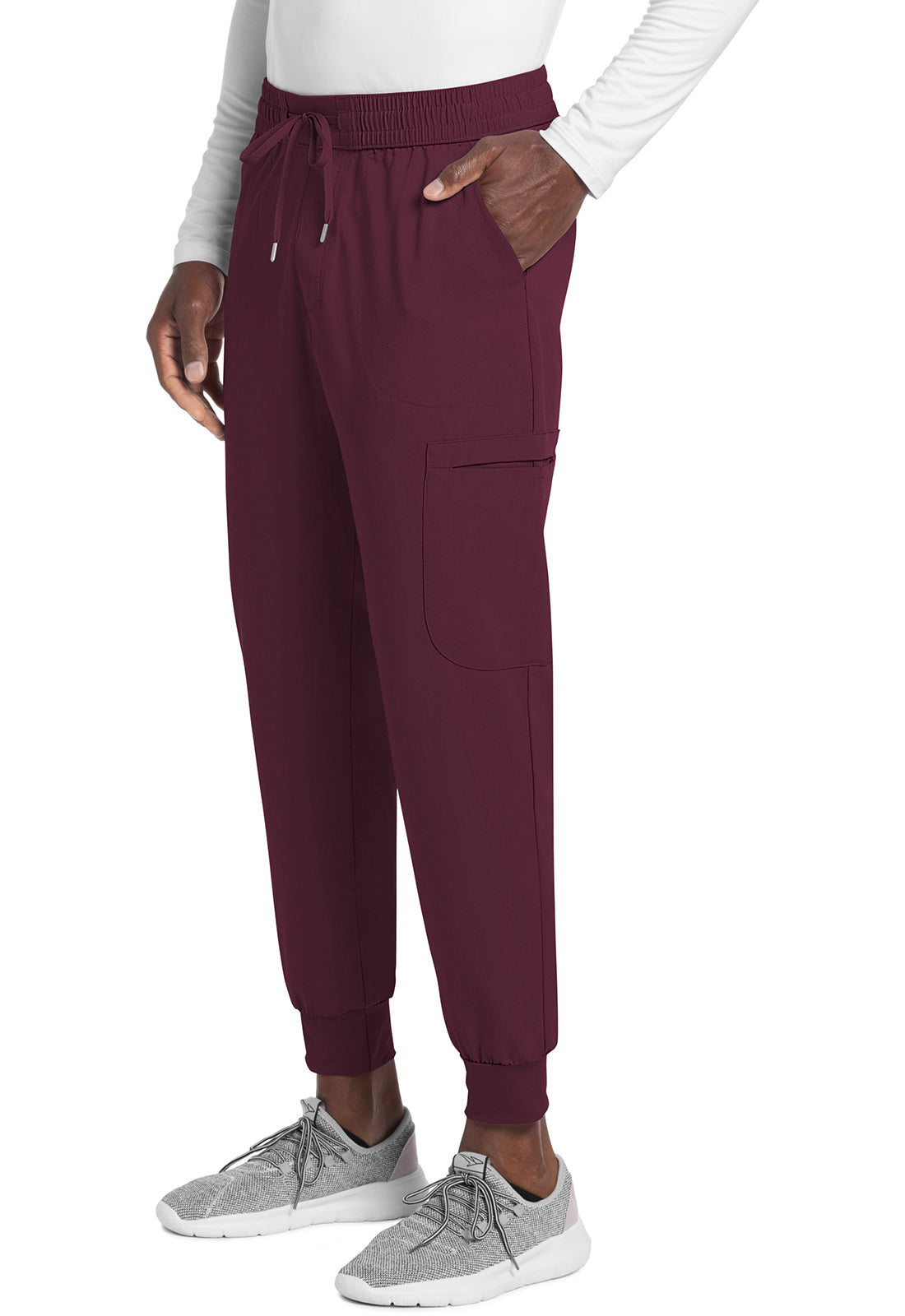 Atmos CK132A Men's Drawstring Jogger Wine Model Image Right Side | Cherokee