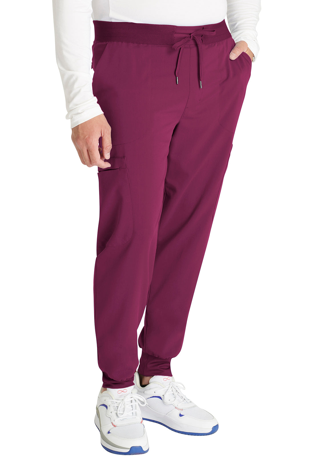 Atmos CK132A Men's Drawstring Jogger Wine Model Image Left Side | Cherokee