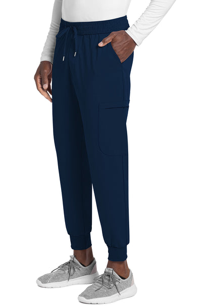 Atmos CK132A Men's Mid Rise Jogger Navy Model Image Right Side | Cherokee