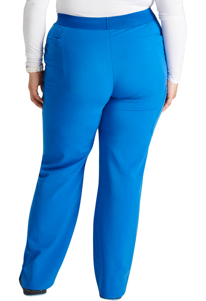 Atmos CK136A Mid Rise Pull-on Straight Leg Pants Royal Model Image Back | Cherokee