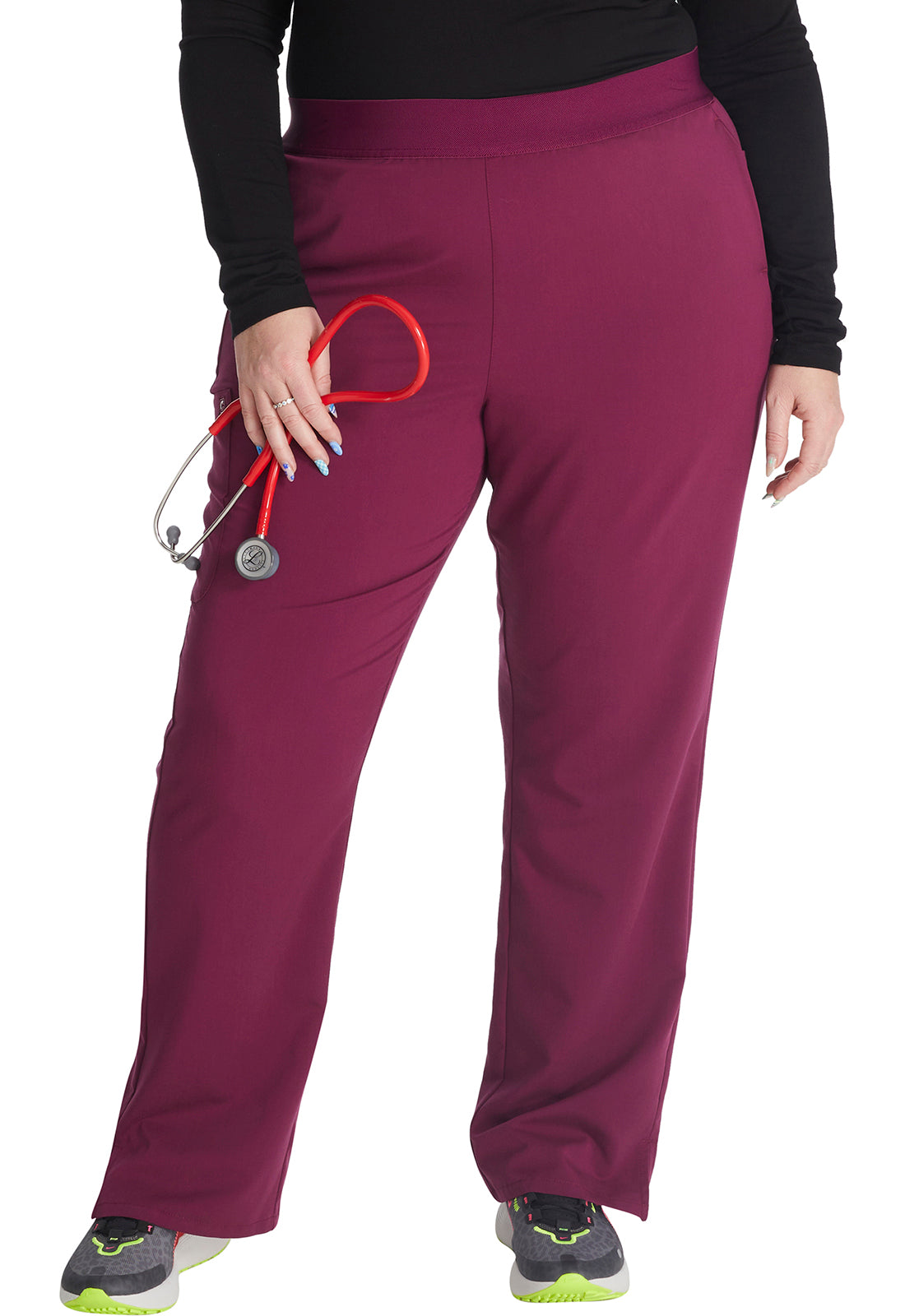 Atmos CK136A Mid Rise Pull-on Straight Leg Pants Wine