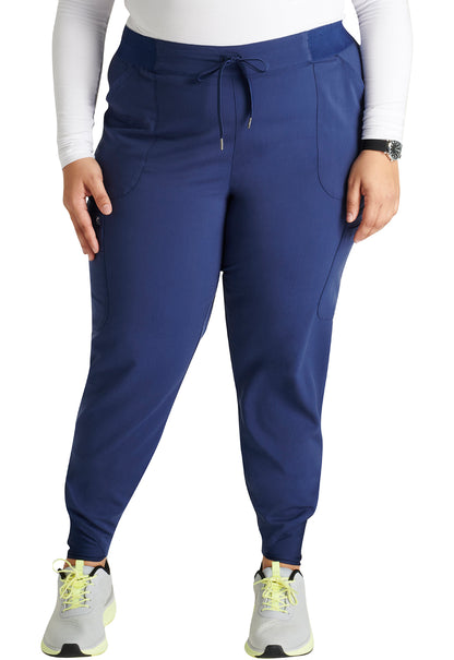 Atmos CK138A Mid Rise Pull-on Jogger Navy Model Image Front | Cherokee