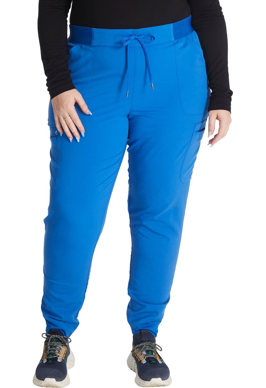 Atmos CK138A Mid Rise Pull-on Jogger Royal Model Image Front | Cherokee