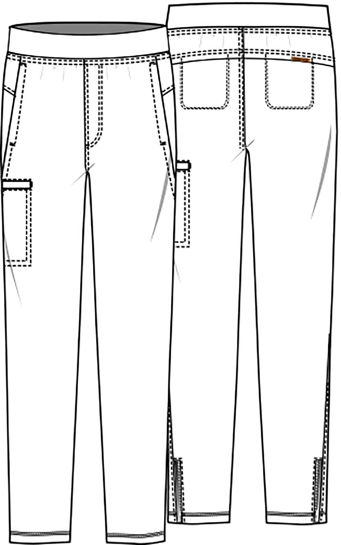 Form CK185 Men's Tapered Leg Pull-on Scrub Pants Navy
