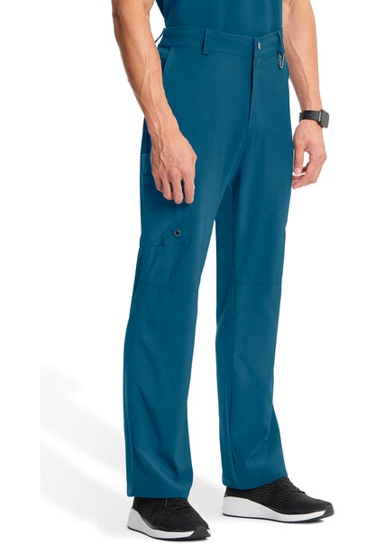 Classics CK200A Men's Fly Front Pants Caribbean Blue Model Image Left Side | Infinity