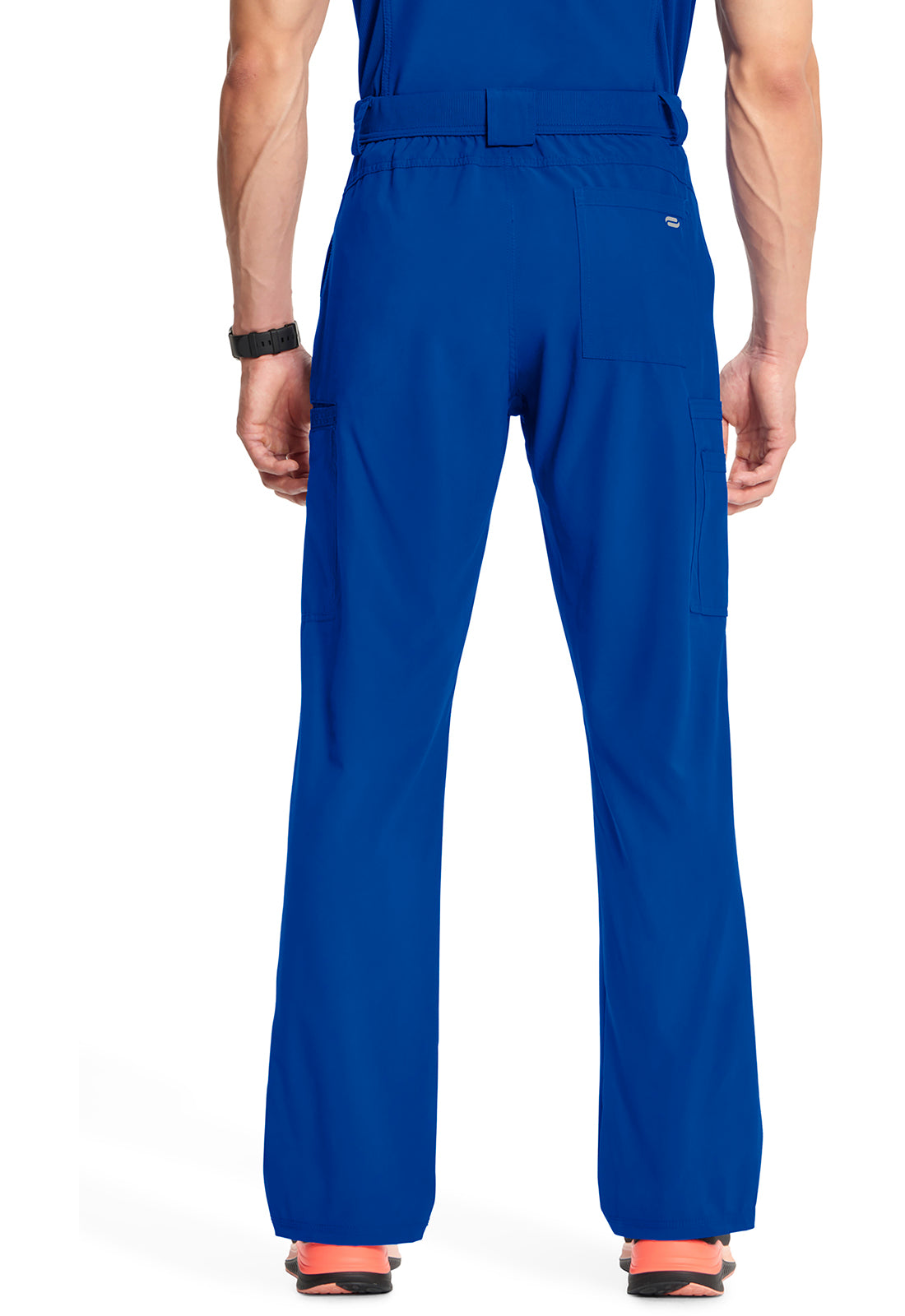 Classics CK200A Men's Fly Front Pants Galaxy Blue Model Image Back | Infinity