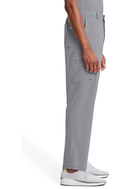 Classics CK200A Men's Fly Front Pants Grey Model Image Right Side | Infinity