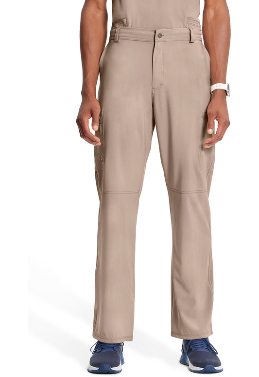 Classics CK200A Men's Fly Front Pants Khaki Model Image Front | Infinity