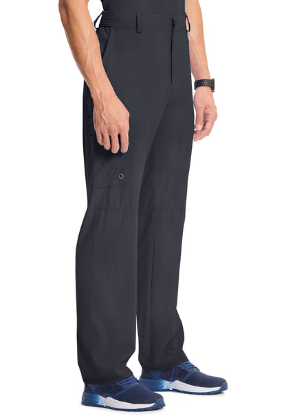 Classics CK200A Men's Fly Front Pants Pewter Model Image Left Side | Infinity