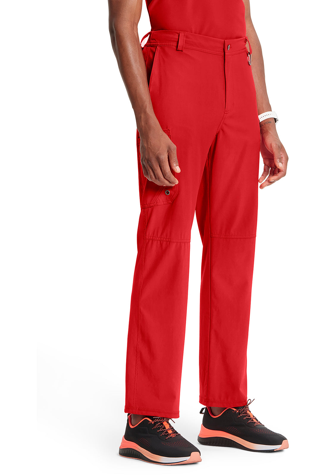 Classics CK200A Men's Fly Front Pants Red Model Image Left Side | Infinity