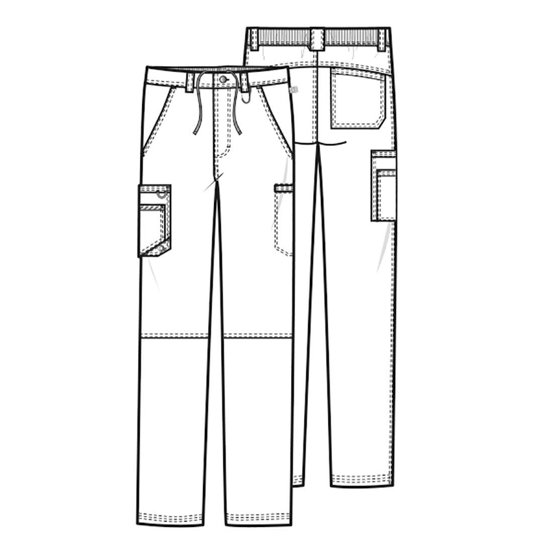 Infinity CK200A Men's Fly Front Scrub Pants Red